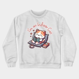 indoor cat Crewneck Sweatshirt